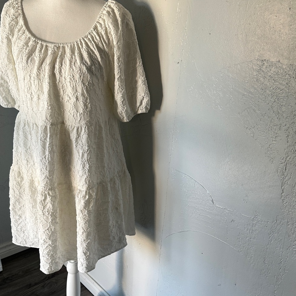 Moon River White Lace Mini Dress - Picture 3 of 10